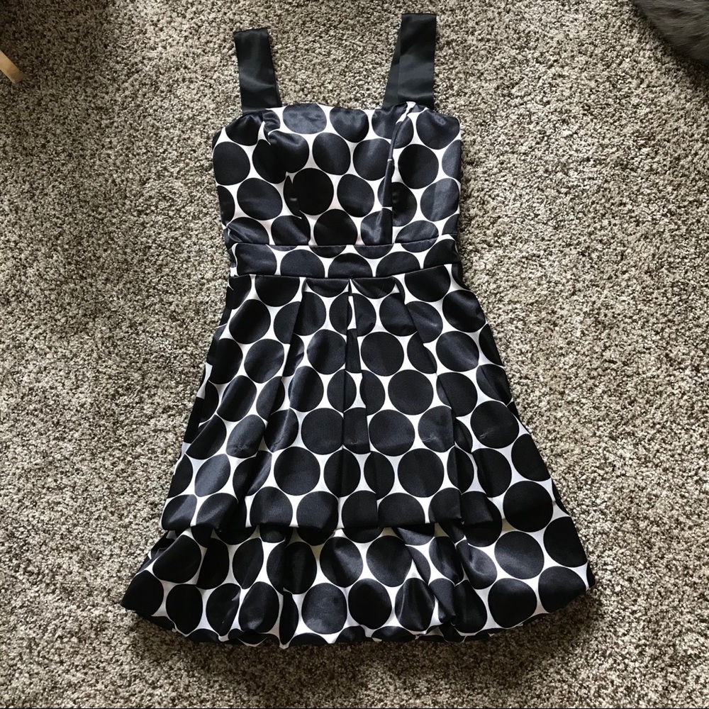 Women’s satin polka dot dress